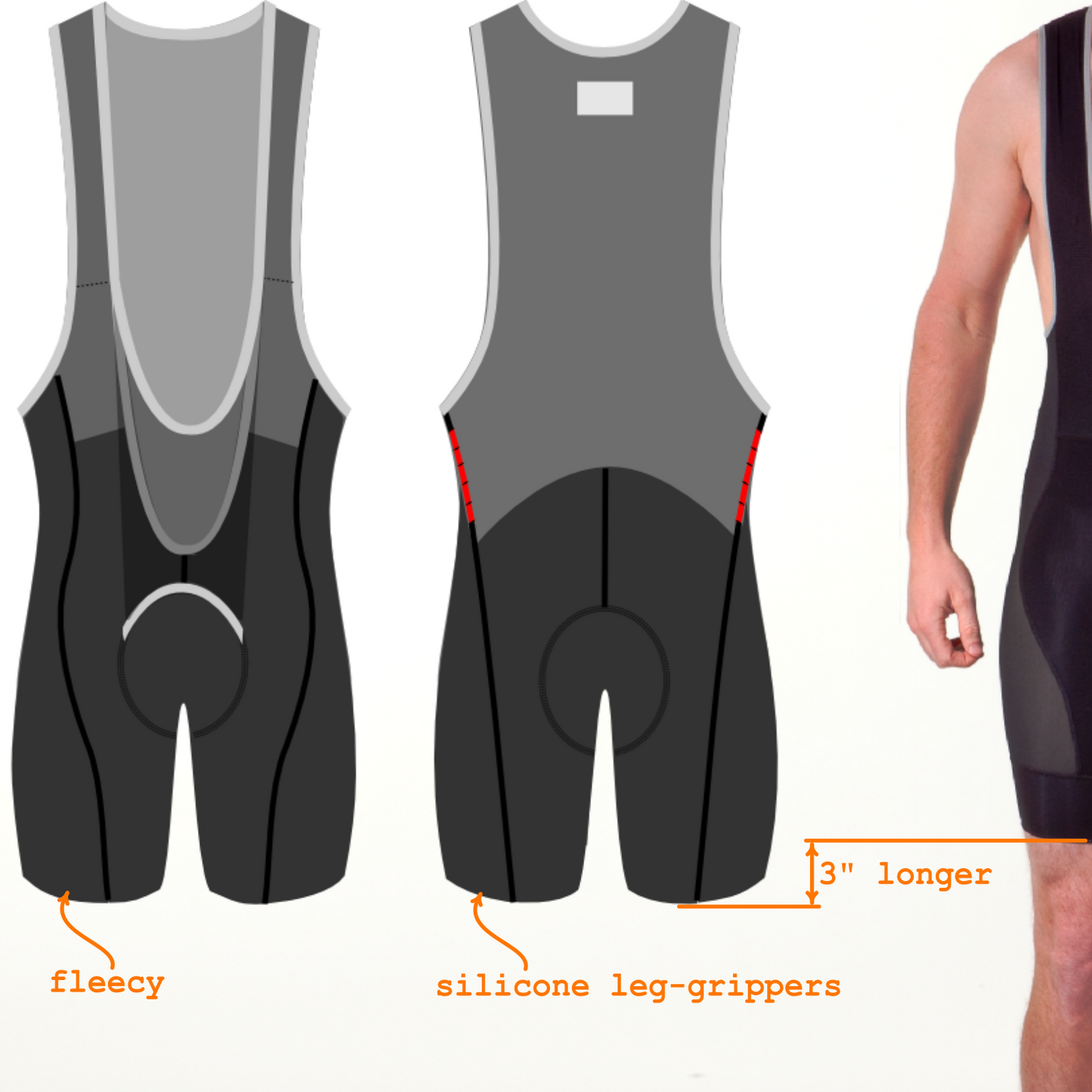 FEATURE SHORT | Thermal Fleece Mountain Bike Bib-Liner, cool weather